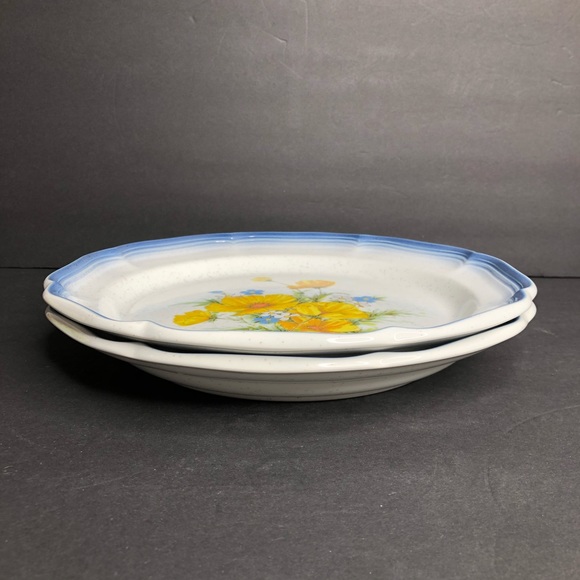 2 Mikasa Country Club Amy Dinner Plates in EUC - Picture 4 of 9